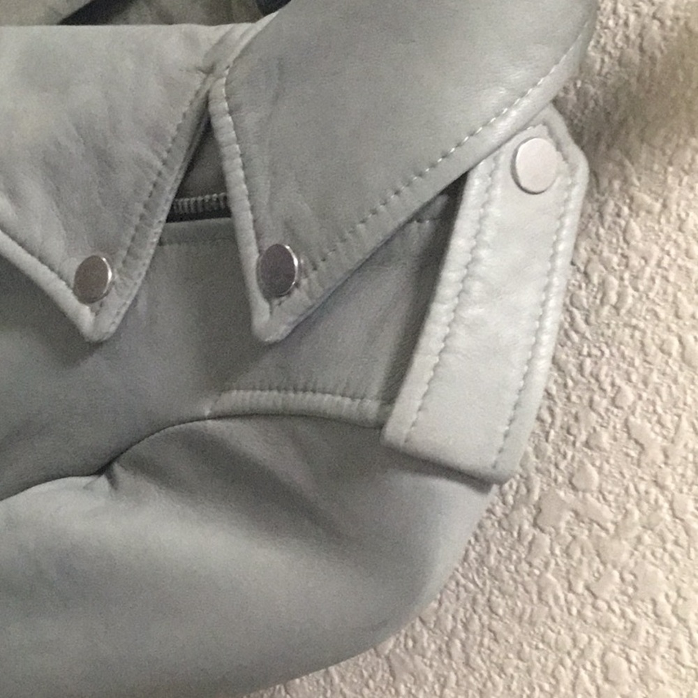 Balfern Belted Leather Biker Jacket All Saints - Picture 7 of 9
